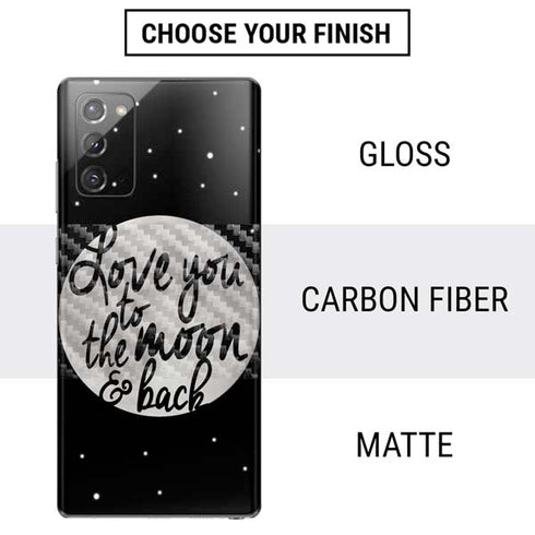 To The Moon And Back BW Galaxy Note20 5G Skin