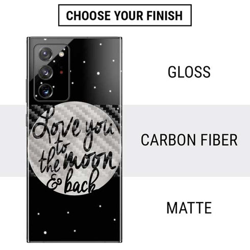 To The Moon And Back BW Galaxy Note20 Ultra 5G Skin