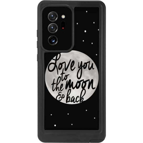 To The Moon And Back BW Galaxy Note20 Ultra 5G Waterproof Case