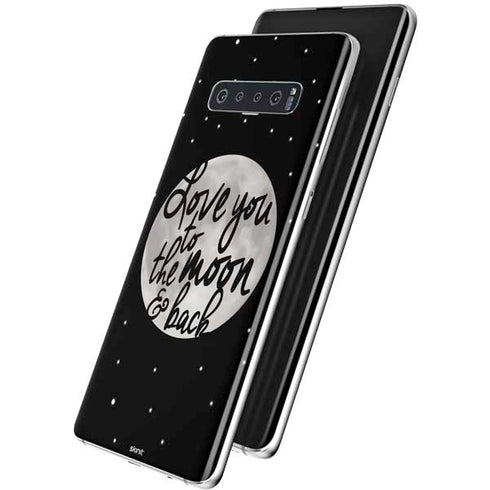 To The Moon And Back BW Galaxy S10 Plus Skin