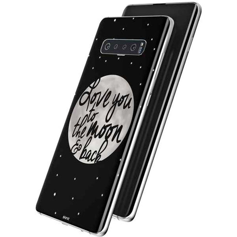 To The Moon And Back BW Galaxy S10 Skin