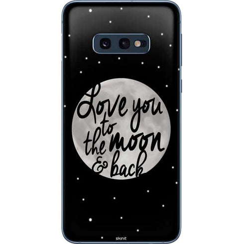 To The Moon And Back BW Galaxy S10e Skin