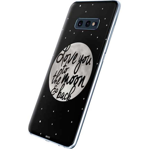 To The Moon And Back BW Galaxy S10e Skin