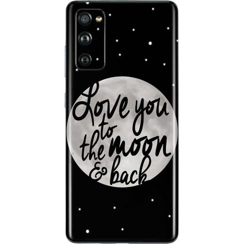 To The Moon And Back BW Galaxy S20 Fan Edition Skin