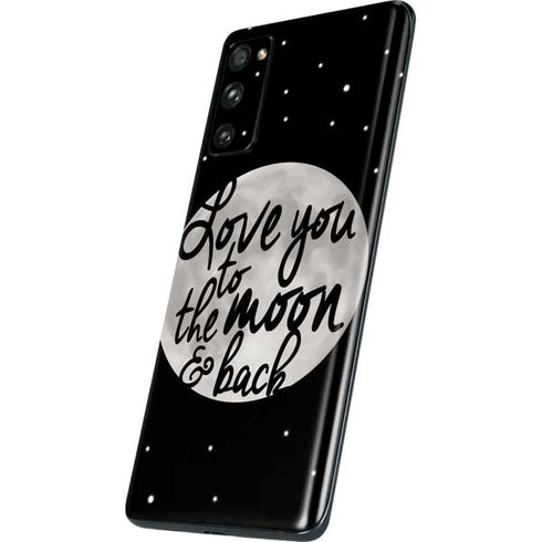 To The Moon And Back BW Galaxy S20 Fan Edition Skin