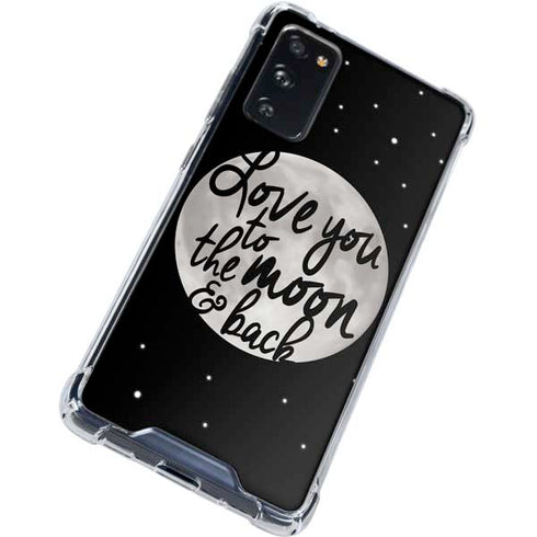 To The Moon And Back BW Galaxy S20 FE Clear Case