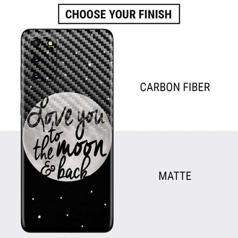 To The Moon And Back BW Galaxy S20 Plus Skin