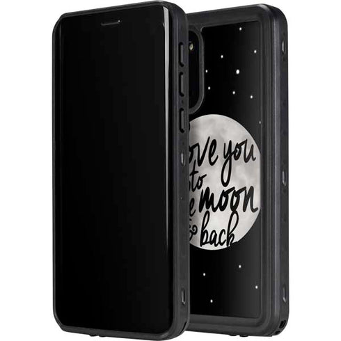 To The Moon And Back BW Galaxy S20 Plus Waterproof Case