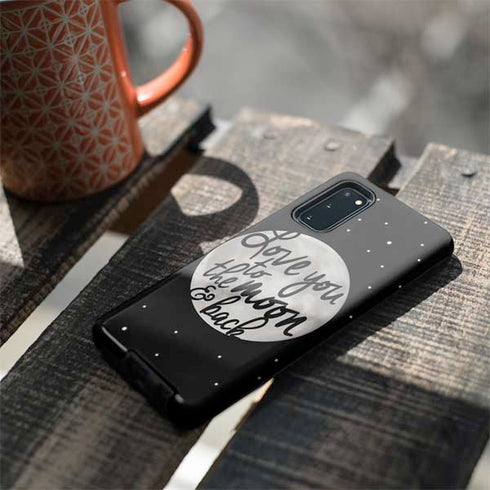 To The Moon And Back BW Galaxy S20 Pro Case
