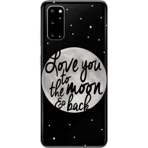 To The Moon And Back BW Galaxy S20 Skin