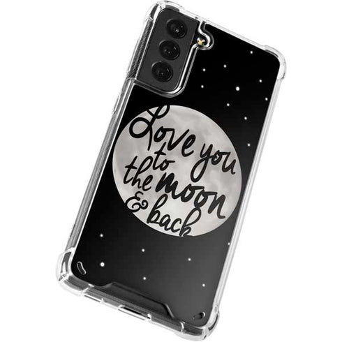 To The Moon And Back BW Galaxy S21 5G Clear Case