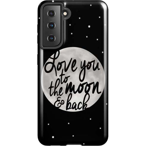 To The Moon And Back BW Galaxy S21 5G Pro Case