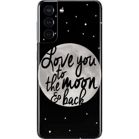To The Moon And Back BW Galaxy S21 5G Skin
