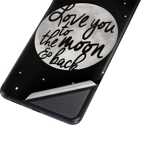 To The Moon And Back BW Galaxy S21 5G Skin