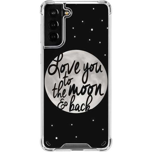 To The Moon And Back BW Galaxy S21 Plus 5G Clear Case