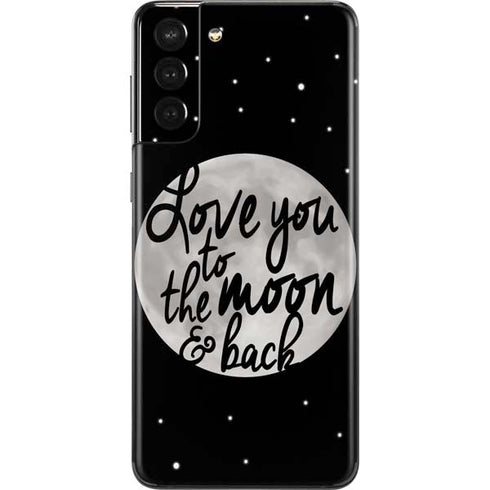 To The Moon And Back BW Galaxy S21 Plus 5G Skin