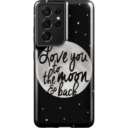 To The Moon And Back BW Galaxy S21 Ultra 5G Pro Case