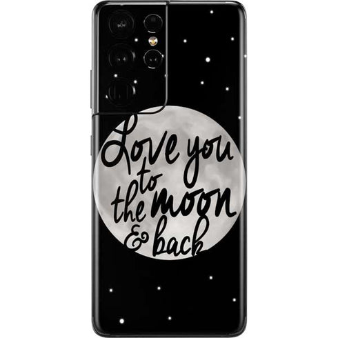 To The Moon And Back BW Galaxy S21 Ultra 5G Skin