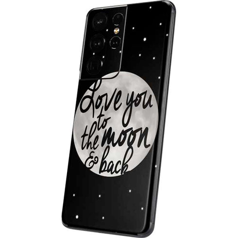 To The Moon And Back BW Galaxy S21 Ultra 5G Skin