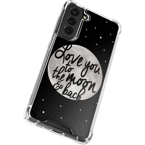 To The Moon And Back BW Galaxy S22 Clear Case