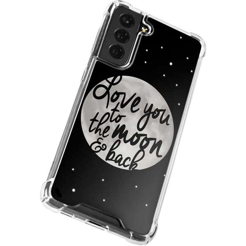 To The Moon And Back BW Galaxy S22 Plus Clear Case