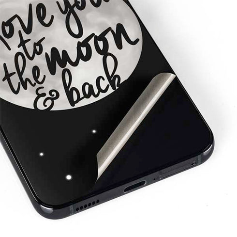 To The Moon And Back BW Galaxy S22 Plus Skin