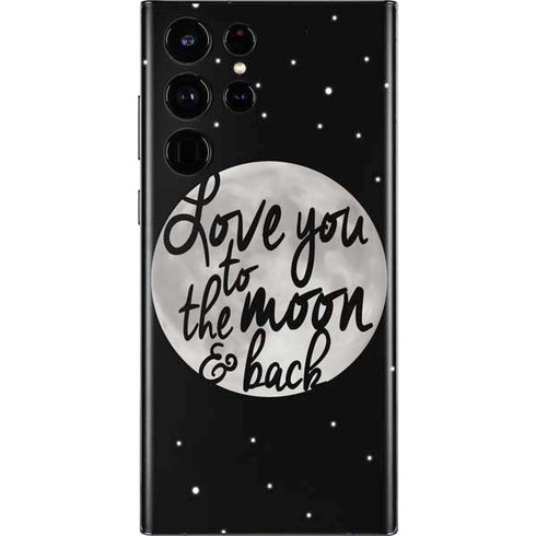 To The Moon And Back BW Galaxy S22 Ultra Skin