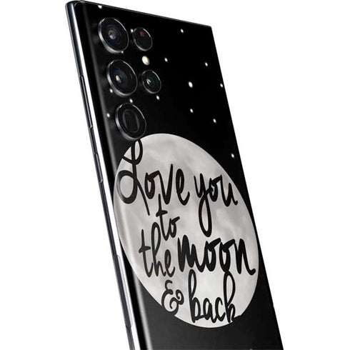 To The Moon And Back BW Galaxy S22 Ultra Skin