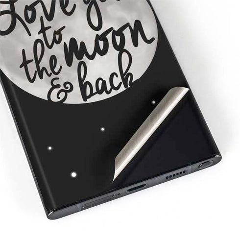 To The Moon And Back BW Galaxy S22 Ultra Skin