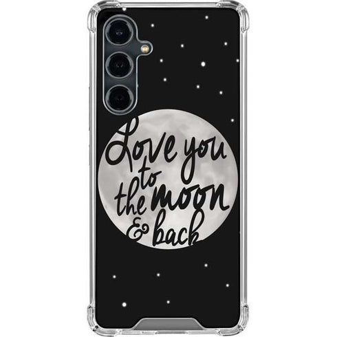 To The Moon And Back BW Galaxy S23 FE Clear Case