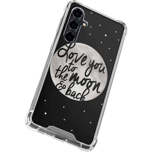 To The Moon And Back BW Galaxy S23 FE Clear Case