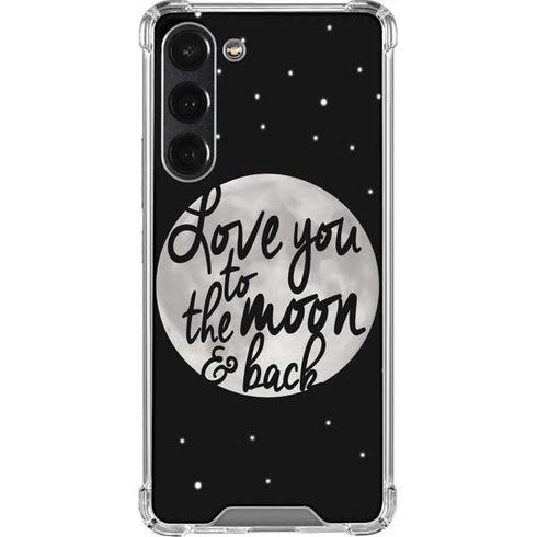To The Moon And Back BW Galaxy S23 Plus Clear Case