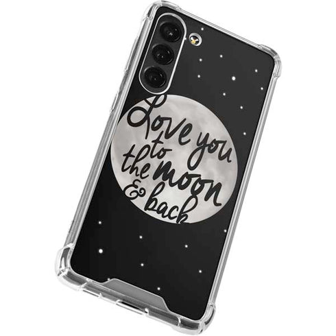 To The Moon And Back BW Galaxy S23 Plus Clear Case