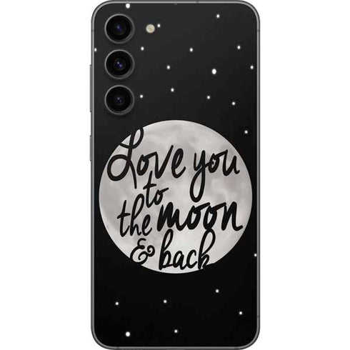 To The Moon And Back BW Galaxy S23 Plus Skin