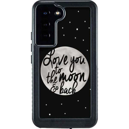 To The Moon And Back BW Galaxy S23 Plus Waterproof Case