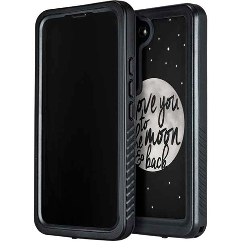 To The Moon And Back BW Galaxy S23 Plus Waterproof Case