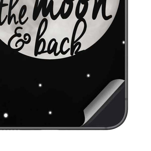To The Moon And Back BW Galaxy S23 Skin