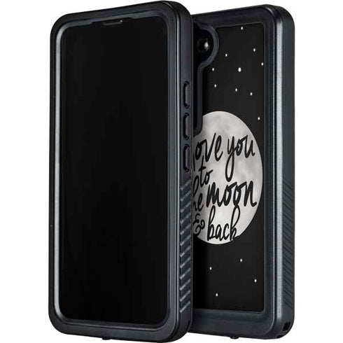 To The Moon And Back BW Galaxy S23 Waterproof Case