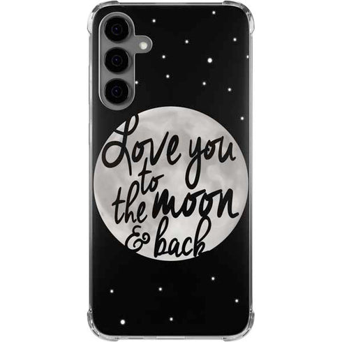 To The Moon And Back BW Galaxy S24 Plus Clear Case