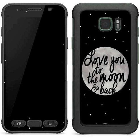 To The Moon And Back BW Galaxy S7 Active Skin