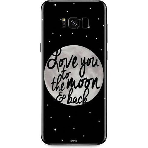 To The Moon And Back BW Galaxy S8 Plus Skin
