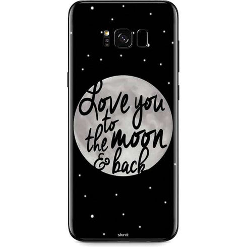 To The Moon And Back BW Galaxy S8 Skin
