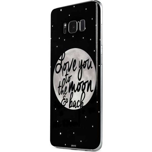 To The Moon And Back BW Galaxy S8 Skin