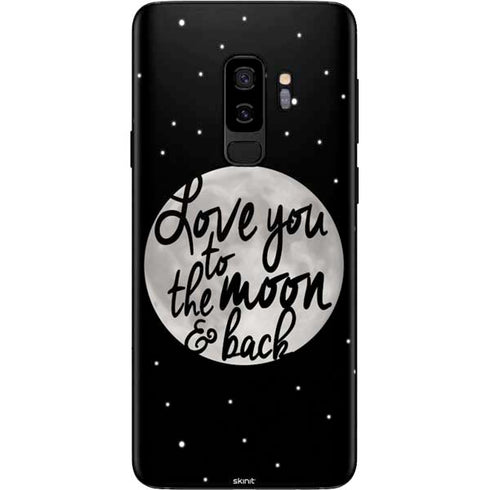 To The Moon And Back BW Galaxy S9 Plus Skin