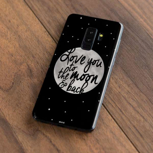 To The Moon And Back BW Galaxy S9 Plus Skin