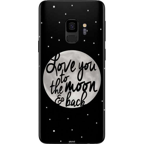To The Moon And Back BW Galaxy S9 Skin