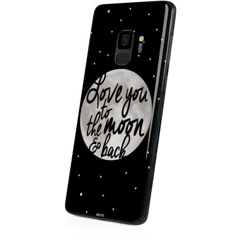 To The Moon And Back BW Galaxy S9 Skin