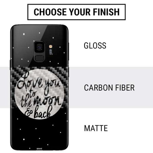 To The Moon And Back BW Galaxy S9 Skin