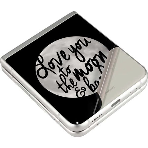To The Moon And Back BW Galaxy Z Flip3 5G Skin