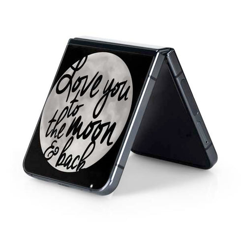 To The Moon And Back BW Galaxy Z Flip5 5G Skin